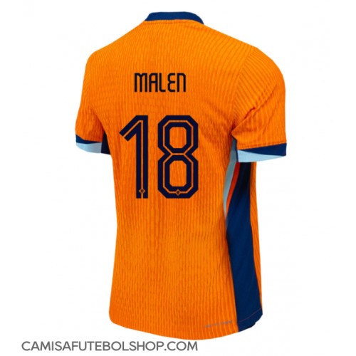 Camisa de time de futebol Holanda Donyell Malen #18 Replicas 1º Equipamento Europeu 2024 Manga Curta